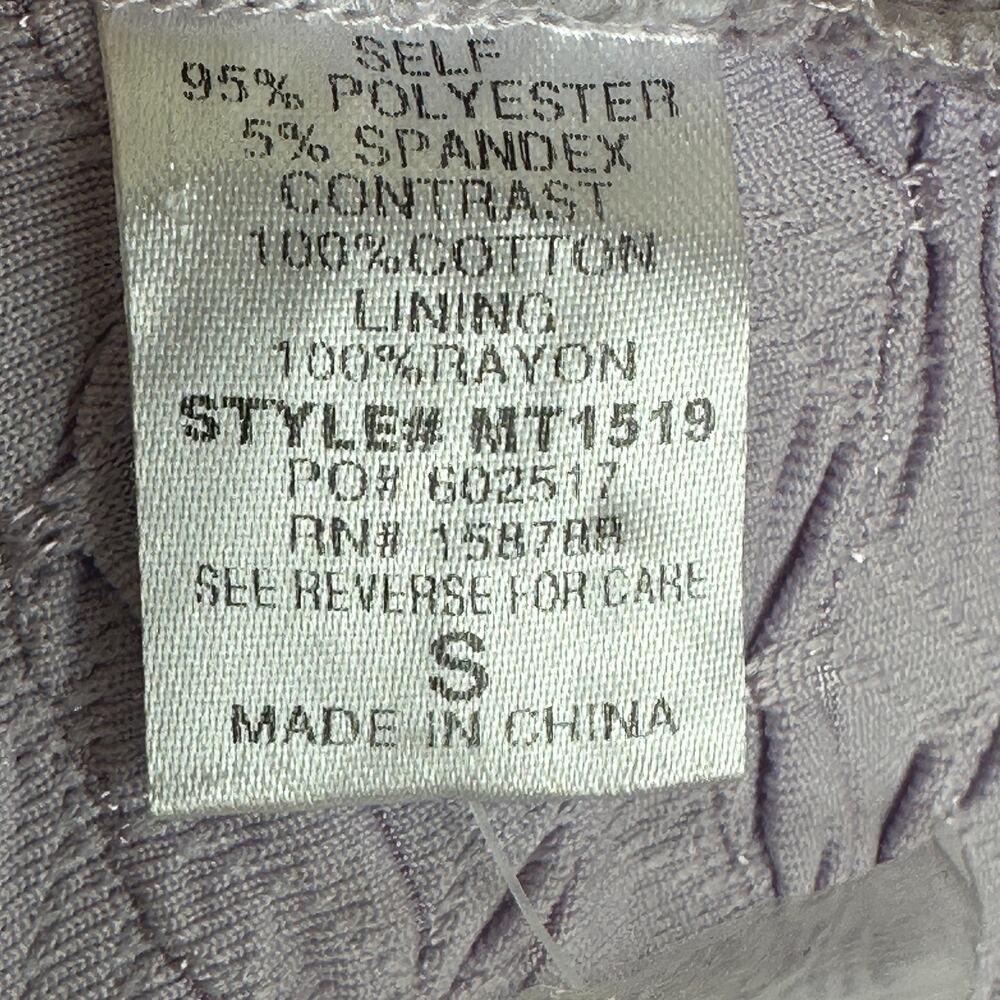 American Threads Top Womens S Purple Ruffle Textured V-Neck Cropped Cottagecore - Picture 4 of 5